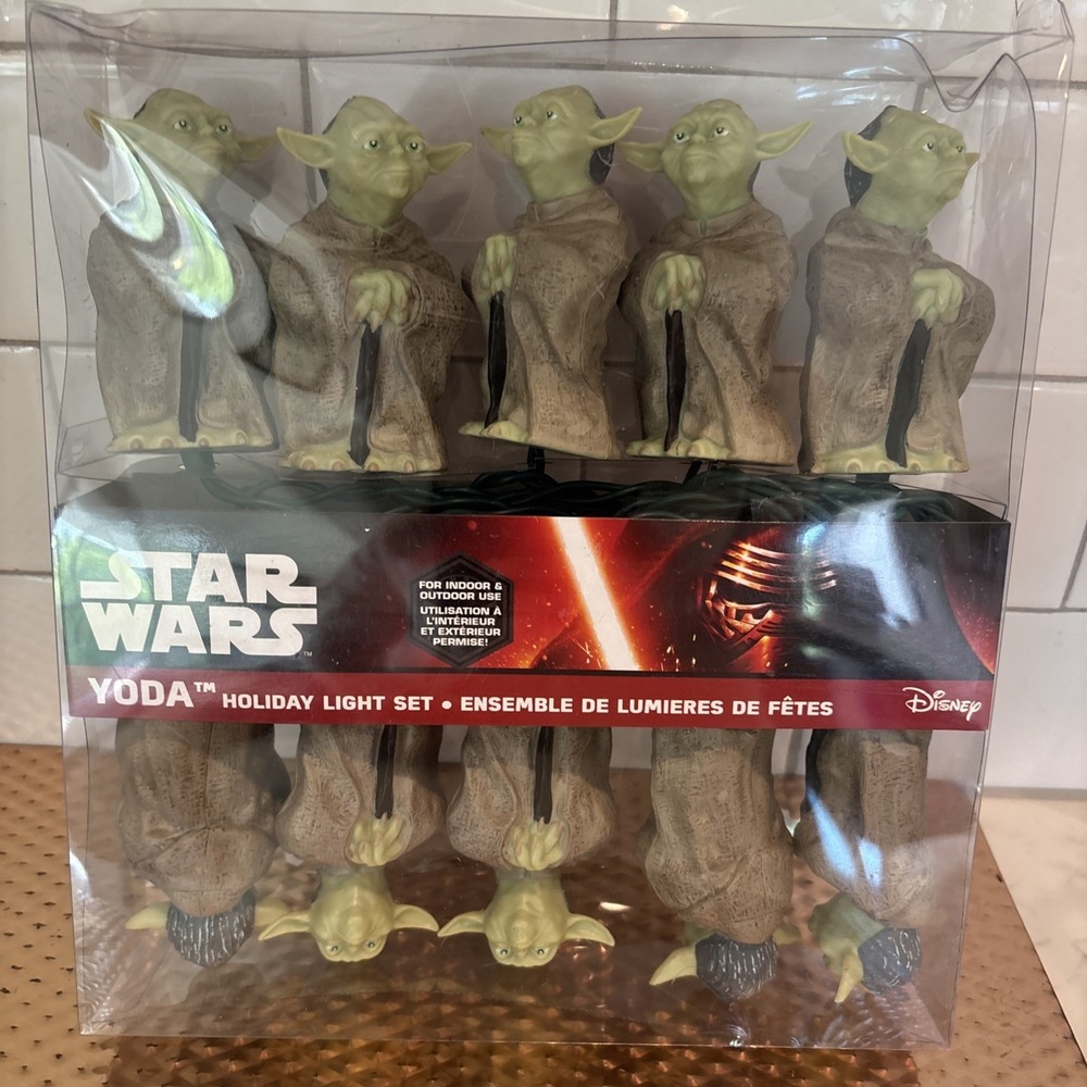 NEW: Star Wars Yoda Holiday Christmas Light set by Kurt S. Adler Indoor/Outdoor